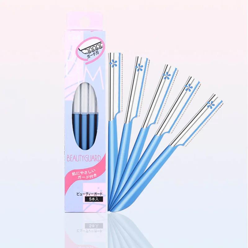 3/5 pièces femmes soins du visage rasoirs sourcil épilateur maquillage rasoir couteau sourcil épilat