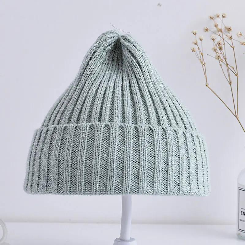 Bonnet tricoté côtelé pour bébés filles et garçons, casquette coupe-vent décontractée pour tout-peti