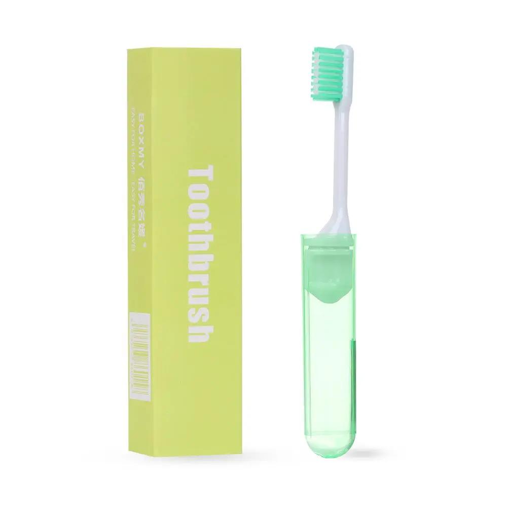 Brosse à dents pliante en plastique souple, brosse à dents d'extérieur, livres oraux utiles, voyage
