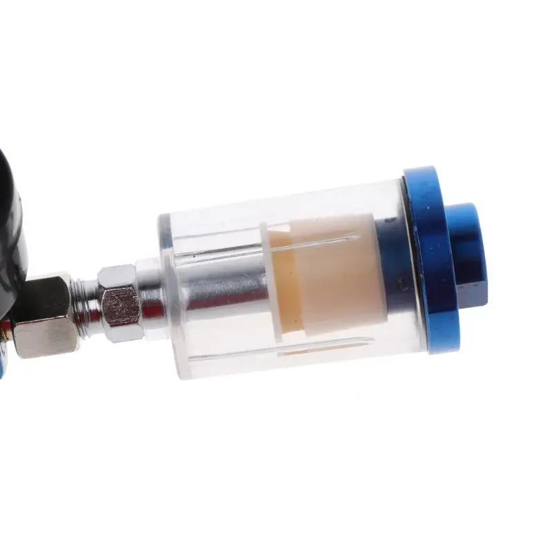 Jauge de régulateur d'air pour pistolet de pulvérisation + filtre piège à eau en ligne + adaptateur