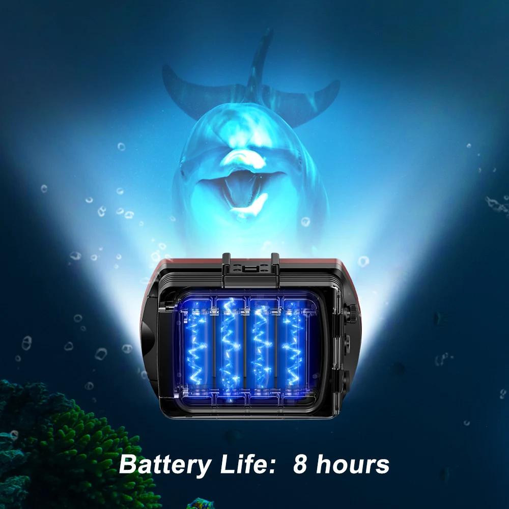 Seafrogs 6000Lm caméra téléphone lumière de remplissage accessoires de photographie en plein air lum