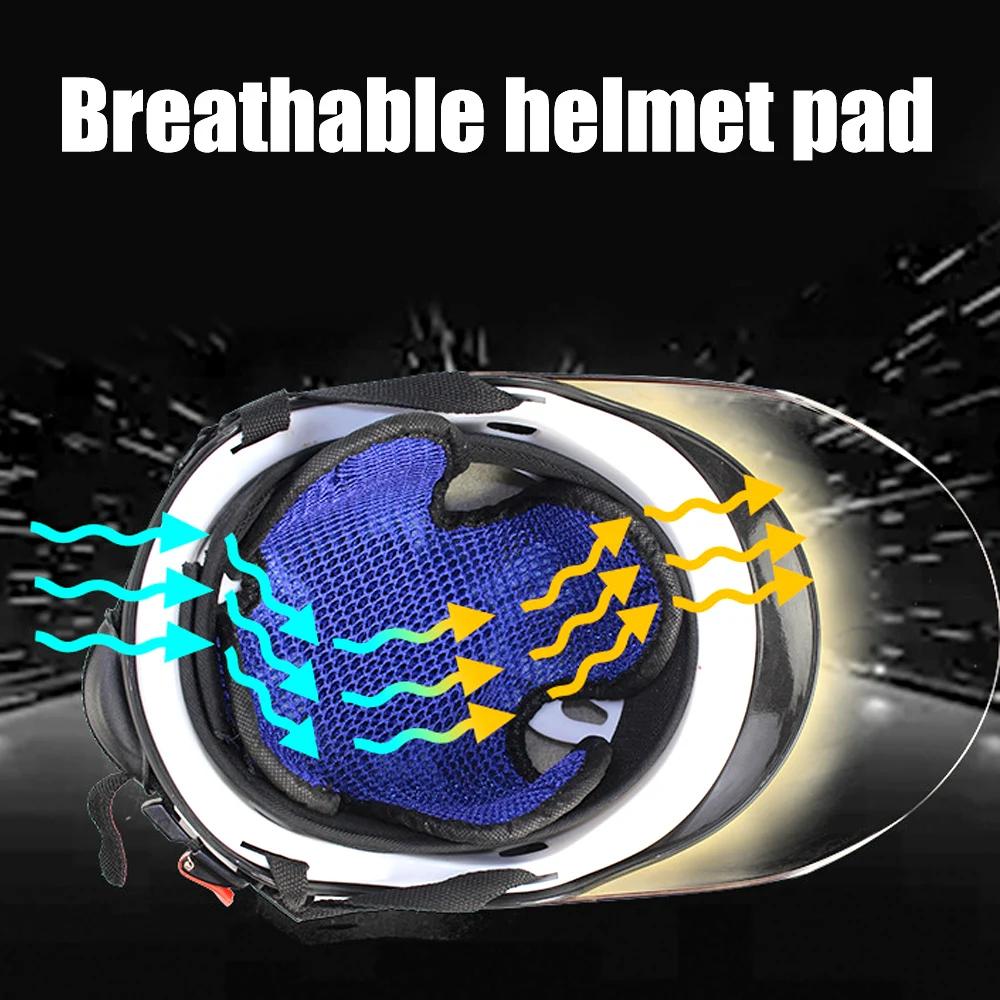 DSYCAR 1 pièces casque de moto coussin en maille nid d'abeille doublure isolante coussin de sécurité