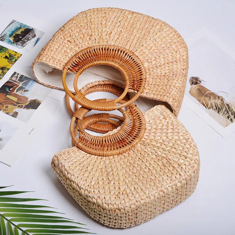 YoReAi-Sac de plage en paille tissé pour femme, élégant, style bohème, grand fourre-tout, sac à main