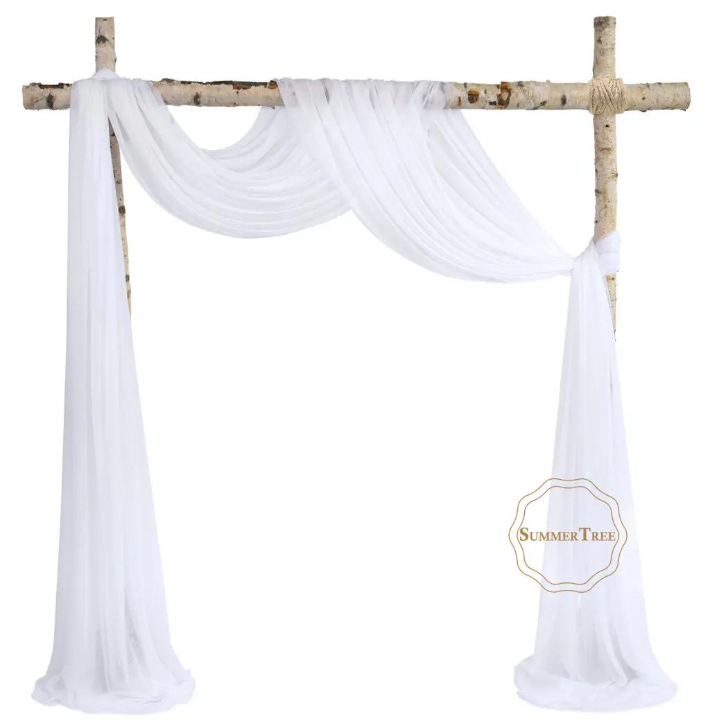 10 mètres arc de mariage drapé tissu pure mousseline de soie Tulle rideau drapé toile de fond fourni