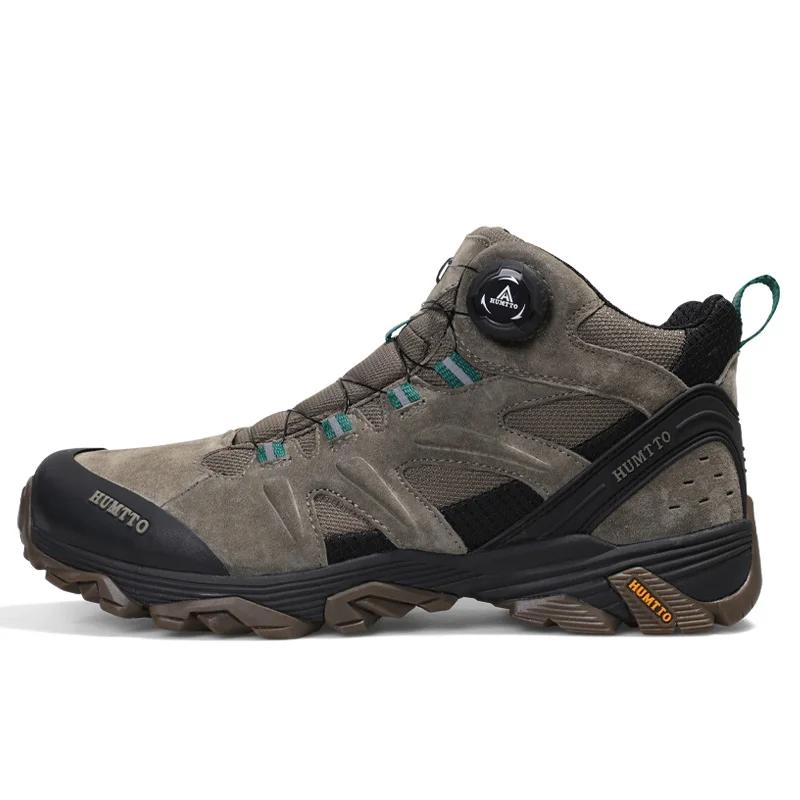 HUMTTO chaussures de randonnée imperméables bottes de Trekking en cuir baskets d'extérieur pour homm