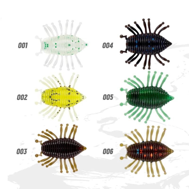 D1 pêche larve ver leurre souple 30mm 1.1g flottant Silicone appât artificiel eau douce nageur pour