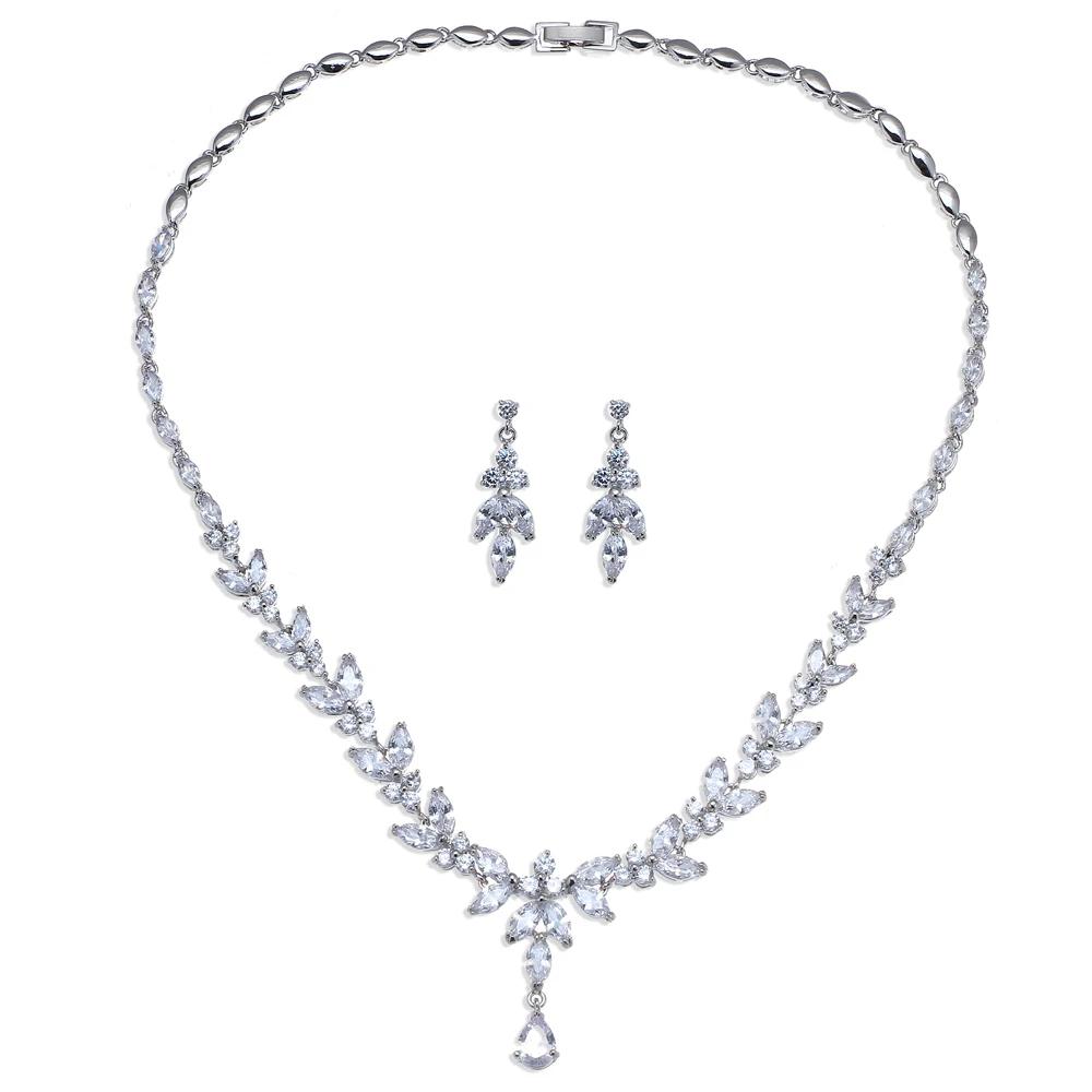 Emmaya – ensemble de bijoux exquis pour femmes, accessoires de fête de mariage, boucles d'oreilles e