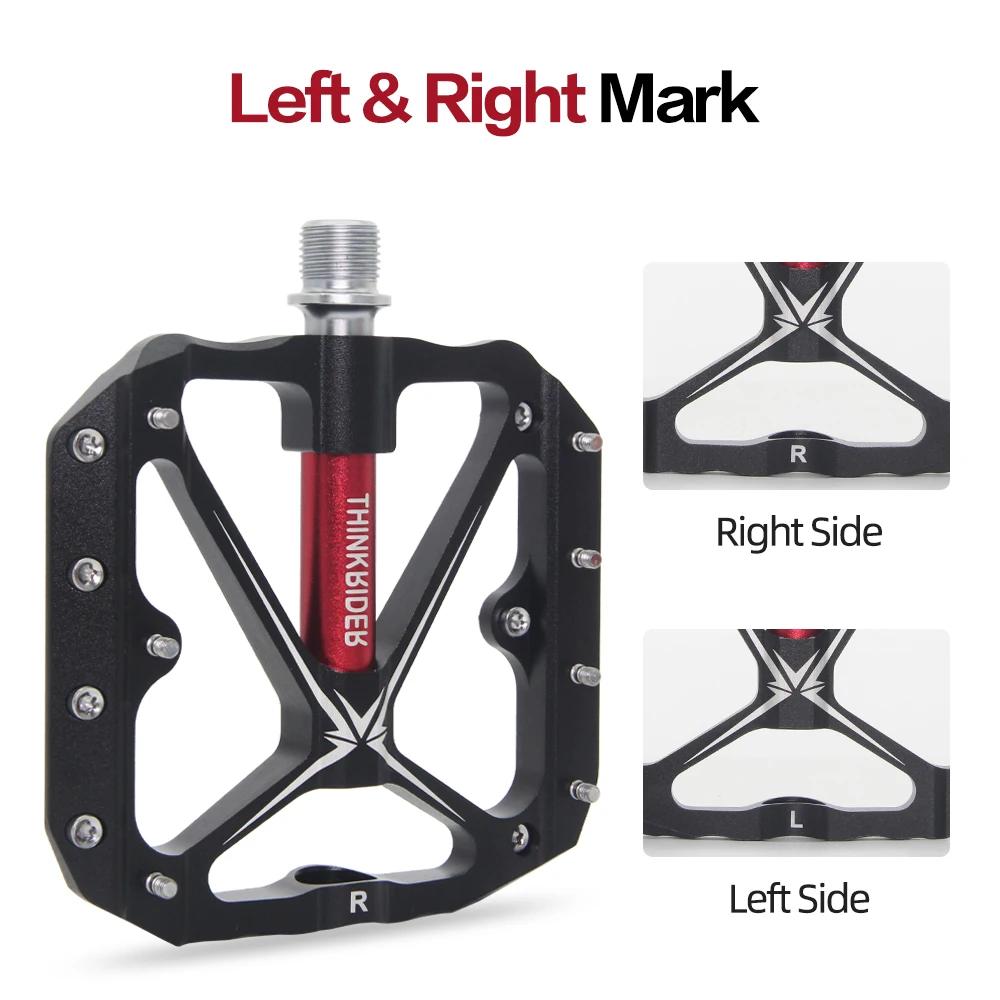 ThinkRider pédales de vélo plates vtt route 3 roulements scellés pédales de vélo pédales de VTT larg