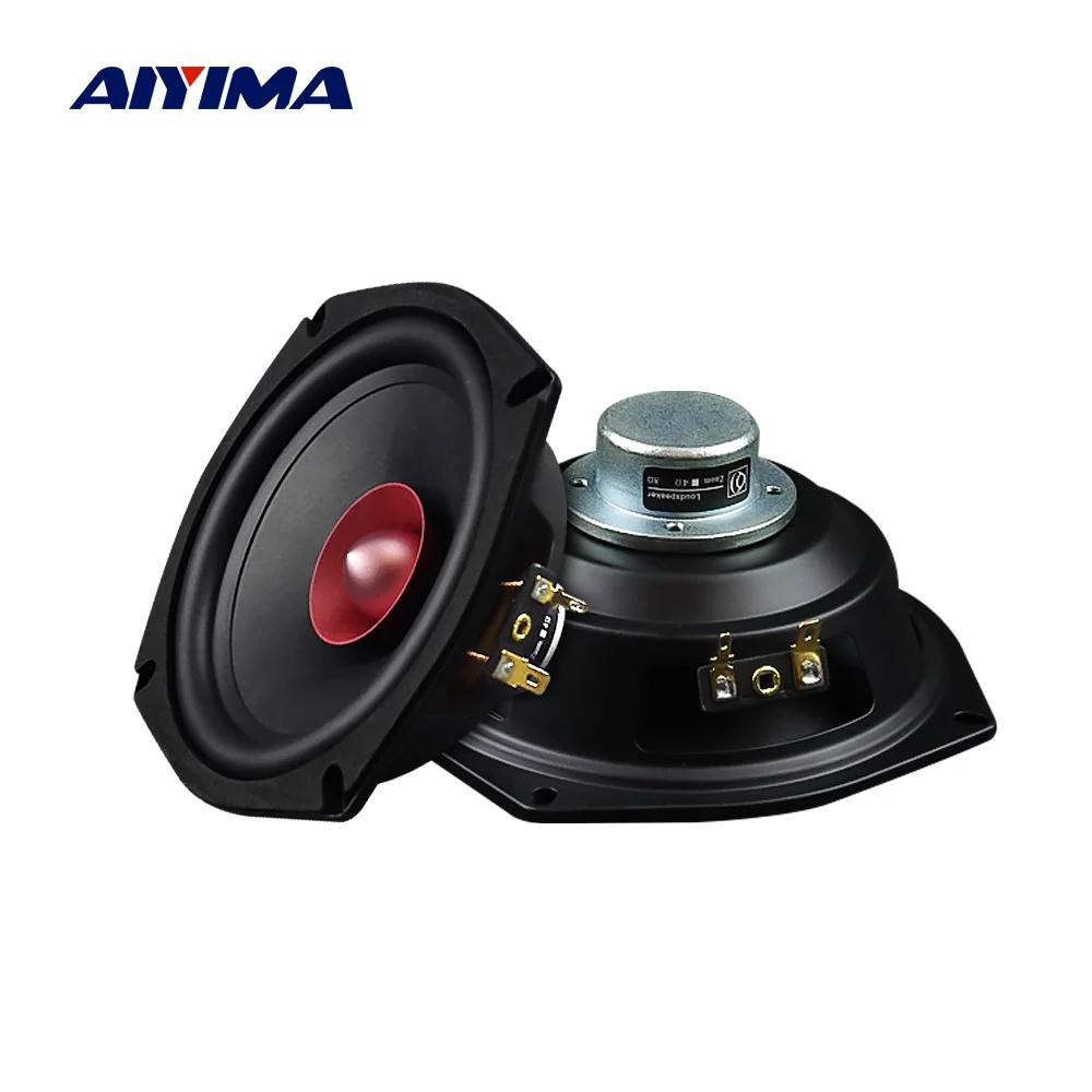 AIYIMA 2 pièces 5.25 pouces Hifi gamme complète haut-parleurs unités 4 8 Ohm 40W NdFeB aimant Loudsp