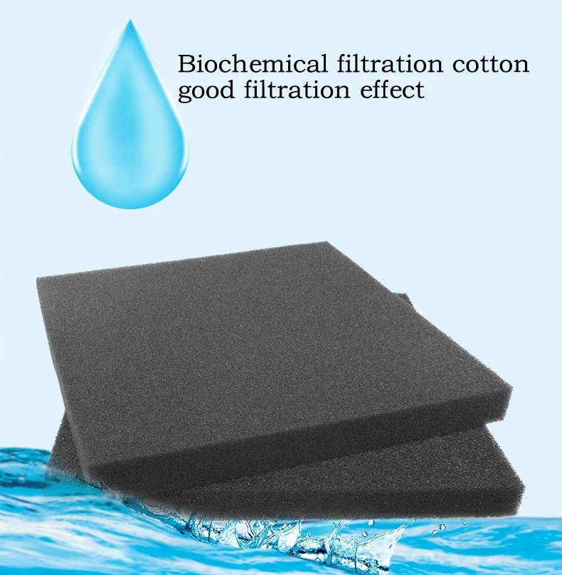 Accessoires d'aquarium filtre en coton biochimique pratique Aquarium étang mousse éponge filtre noir