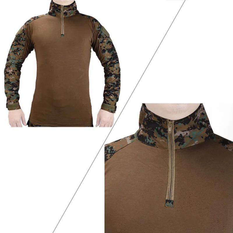 VULPO chasse Camouflage BDU Jungle uniforme d'entraînement numérique chemise Met Broek En coude et g