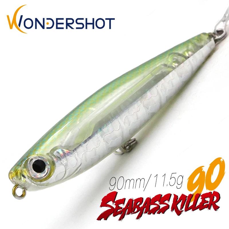 Wondershot D02 leurres de pêche 2024 tueur de bar 90mm/11.5g Isca artificiel Wobbler carpe leurres d