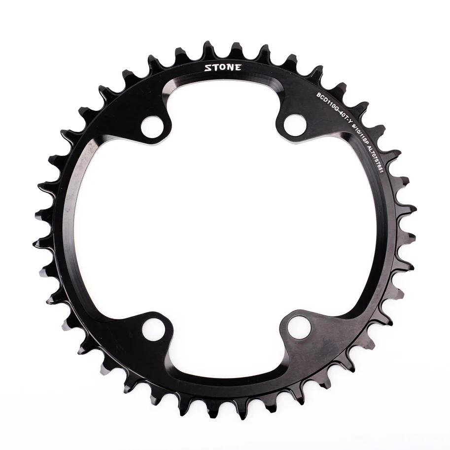 Plateau de vélo simple circulaire en pierre CNC, 34-60T, BCD110, gravier JOWheel pour GRX jasbardage