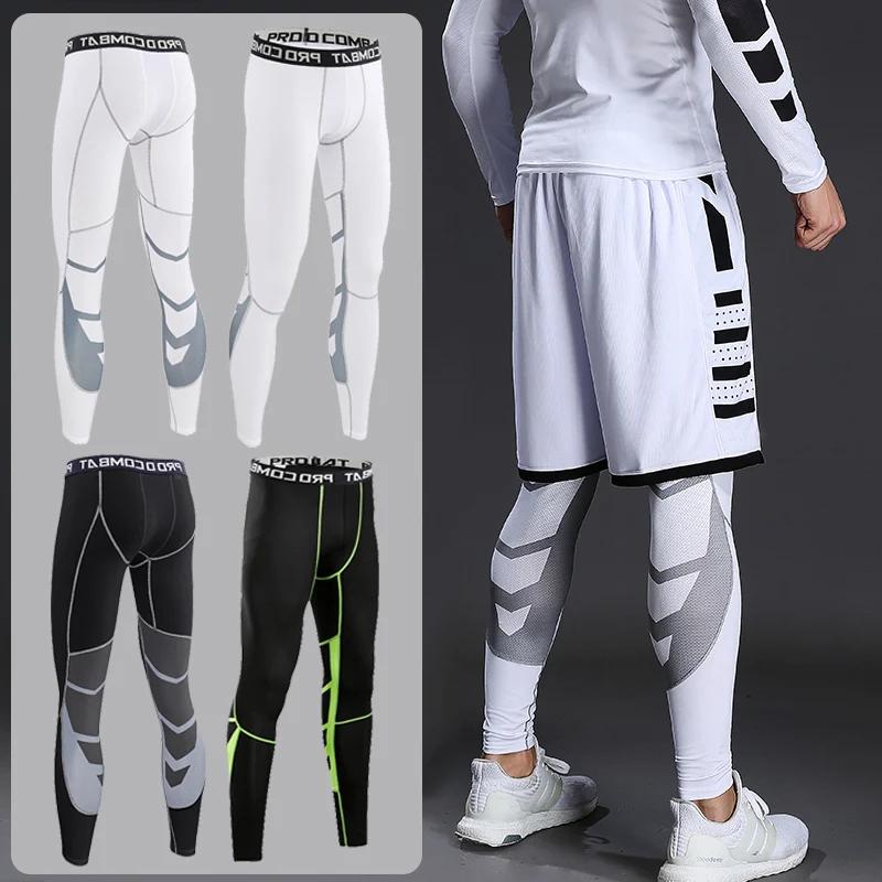 Pantalon de compression élastique pour homme, legging collant, pantalon de survêtement, cyclisme, co