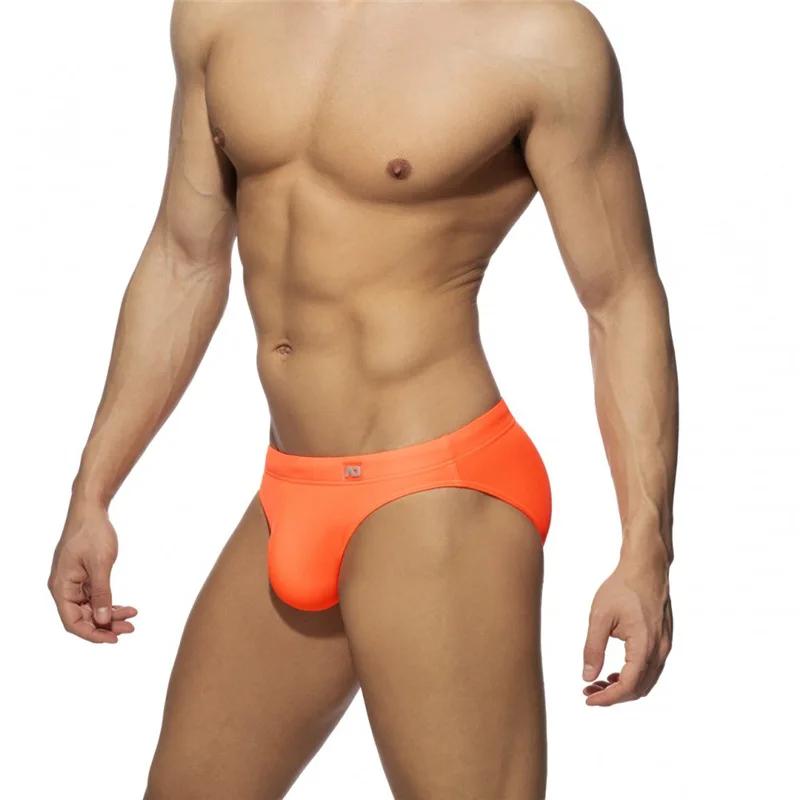 Solide Push up hommes néon maillot de bain Bikni bref troncs Unerwear Sexy maillots de bain plage Su