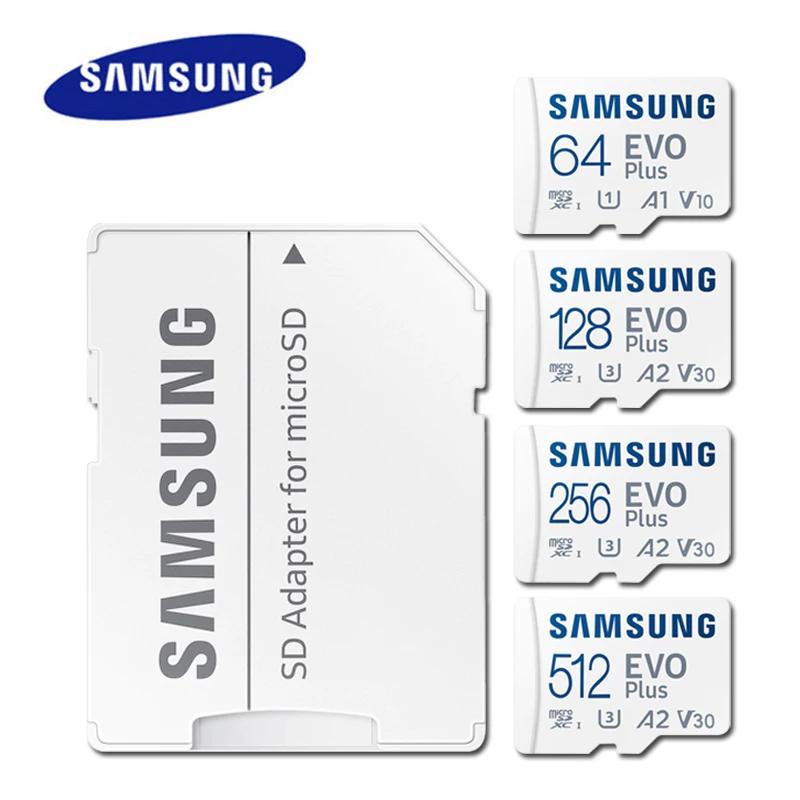 SAMSUNG EVO/PRO Plus carte mémoire 64G A1 carte Micro SD 128G 256G 512G U3 A2 V30 enregistreur de le