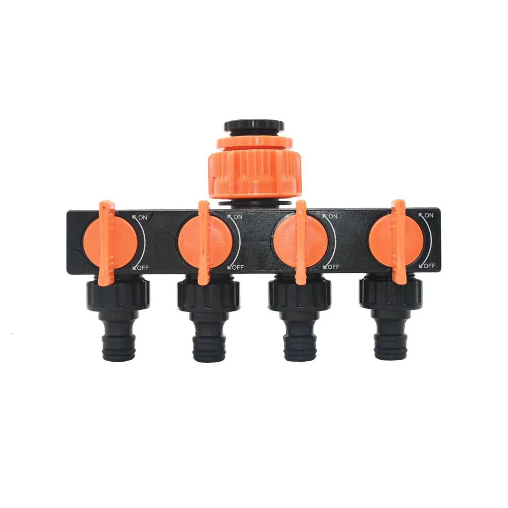 Séparateur d'eau du robinet de jardin à 4 voies, Irrigation goutte à goutte, tuyau d'eau, vanne d'ir
