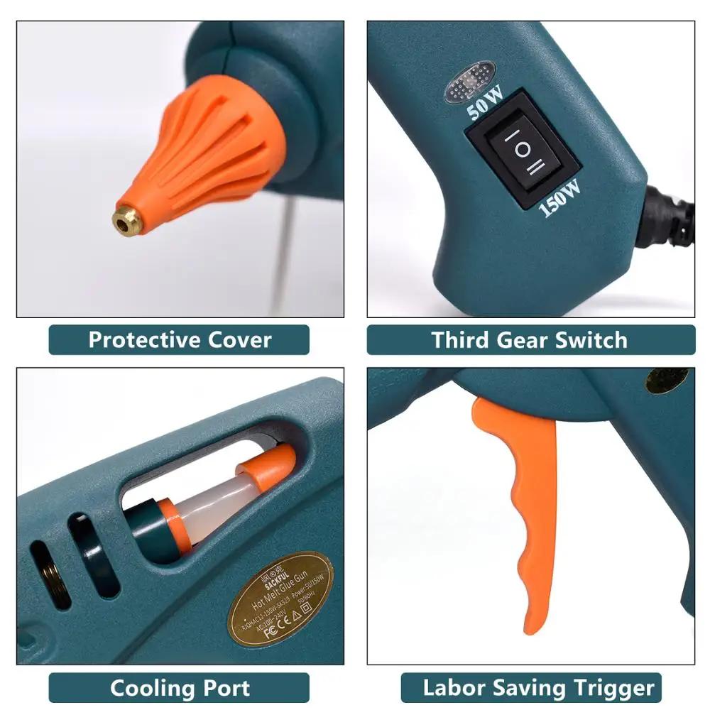 Pistolet à colle thermofusible simple, ensemble d'emballage-8, KIT d'outils 15 en 1, pistolet en Sil