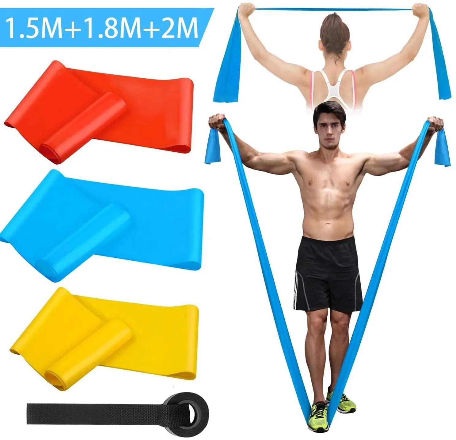 Bandes de fitness élastiques 3 pièces - Équipement de résistance pour yoga, pilates et crossfit