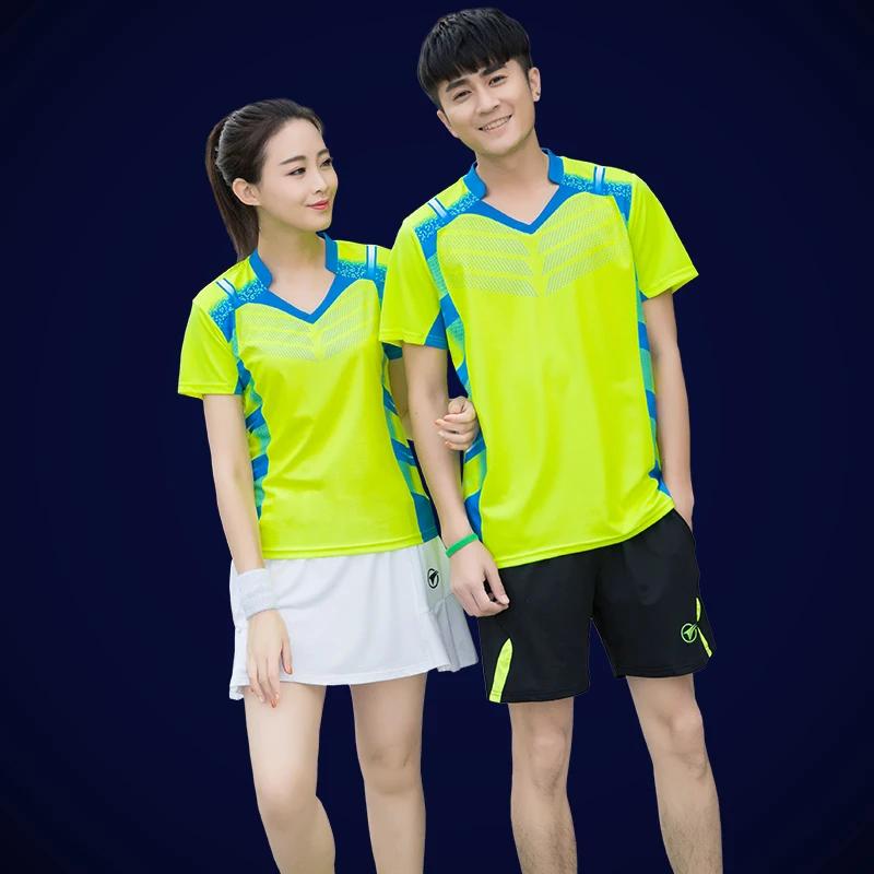Chemise de Badminton sport hommes femmes marque séchage rapide respirant Tennis de Table équipe cour