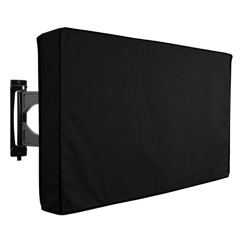 Juste de protection beige pour TV d'extérieur, résistante aux intempéries et à la poussière, pour éc