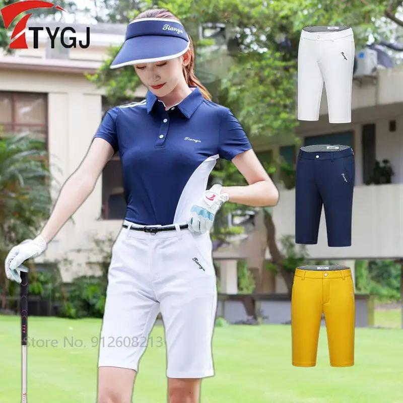Ttygj – pantalons courts de Golf pour femmes, extensibles, coupe Slim, décontractés, vêtements respi
