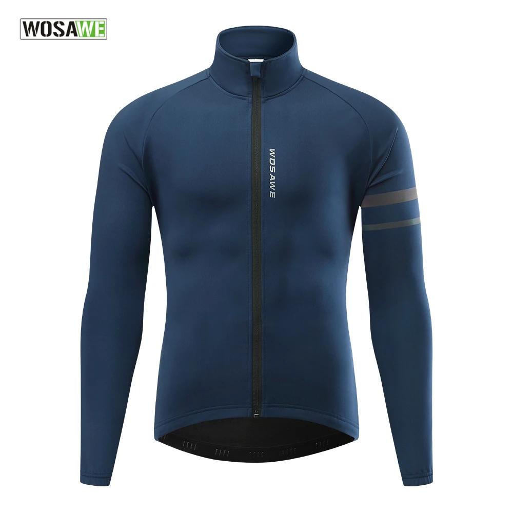 Veste cyclisme hiver WOSAWE thermique polaire coupe-vent pour hommes équitation course
