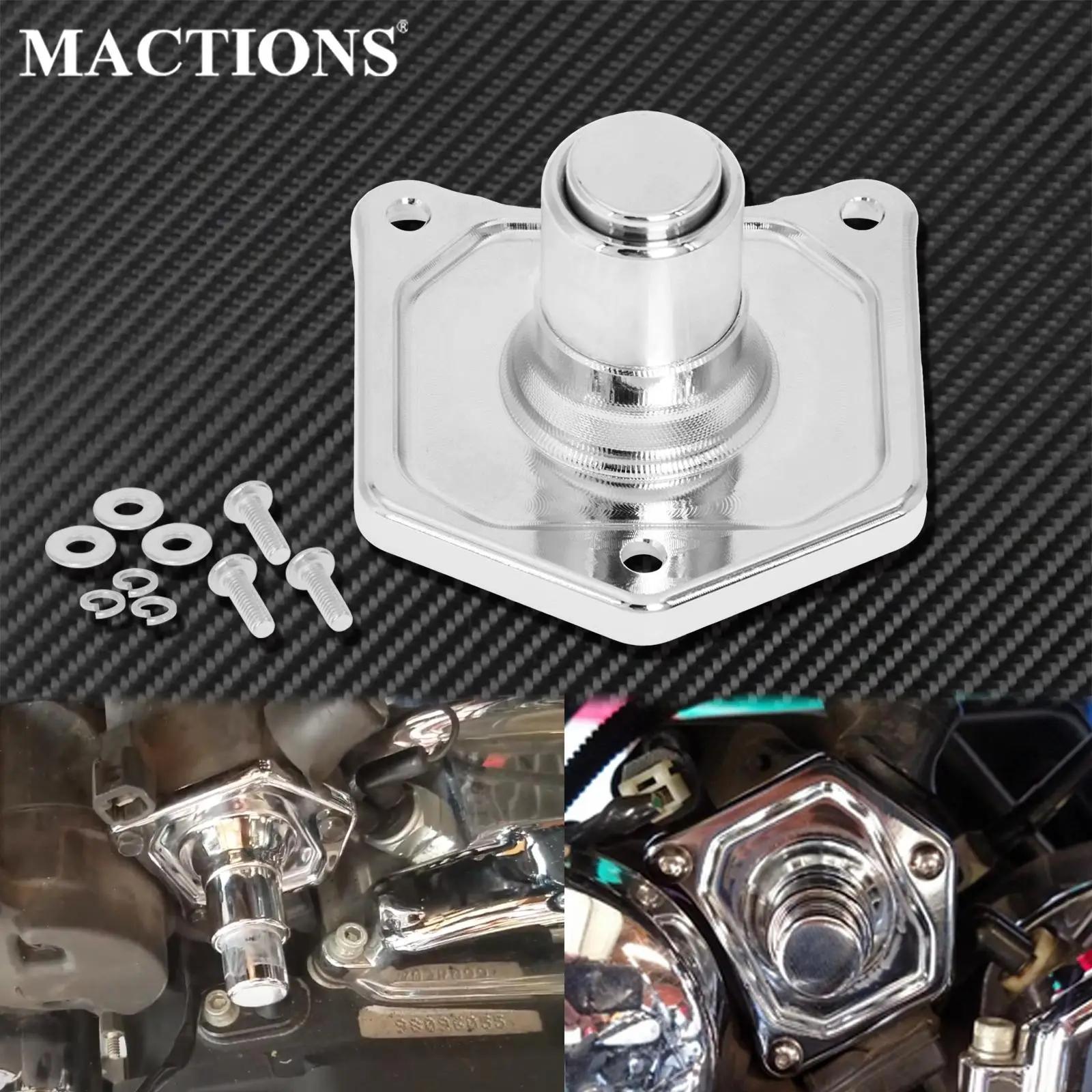 Couvercle de solénoïde chromé de moto, bouton poussoir de démarreur pour Harley Dyna Street Bob Fat
