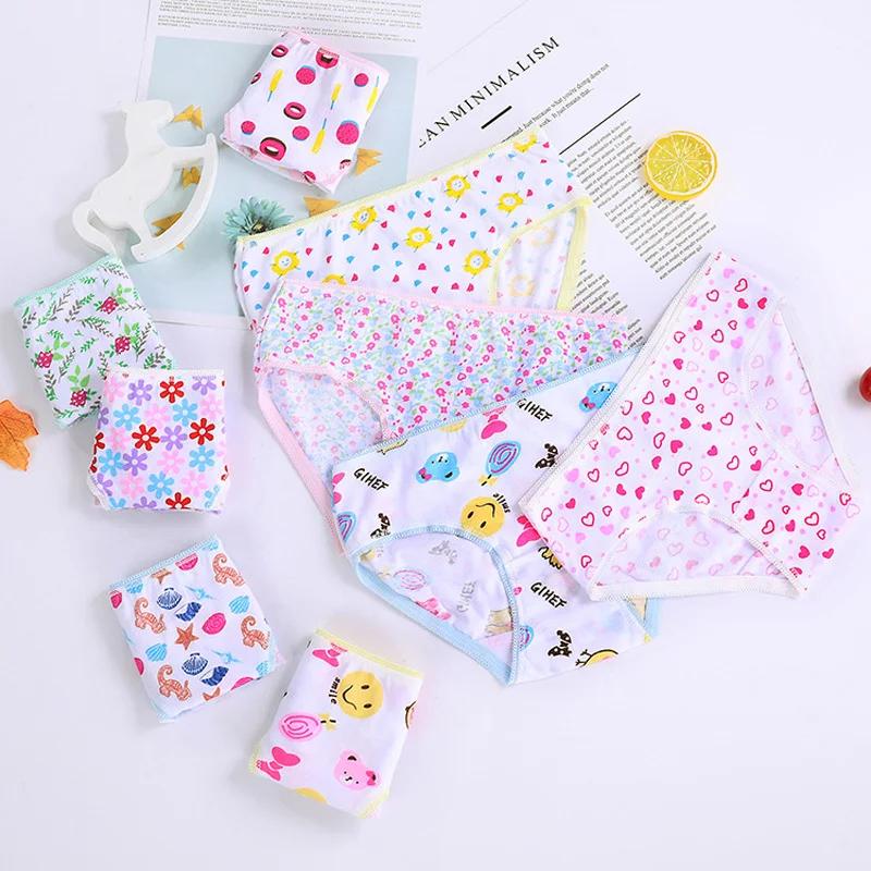 12 pièces/lot culottes en coton filles enfants slips courts sous-vêtements pour enfants enfant dessi