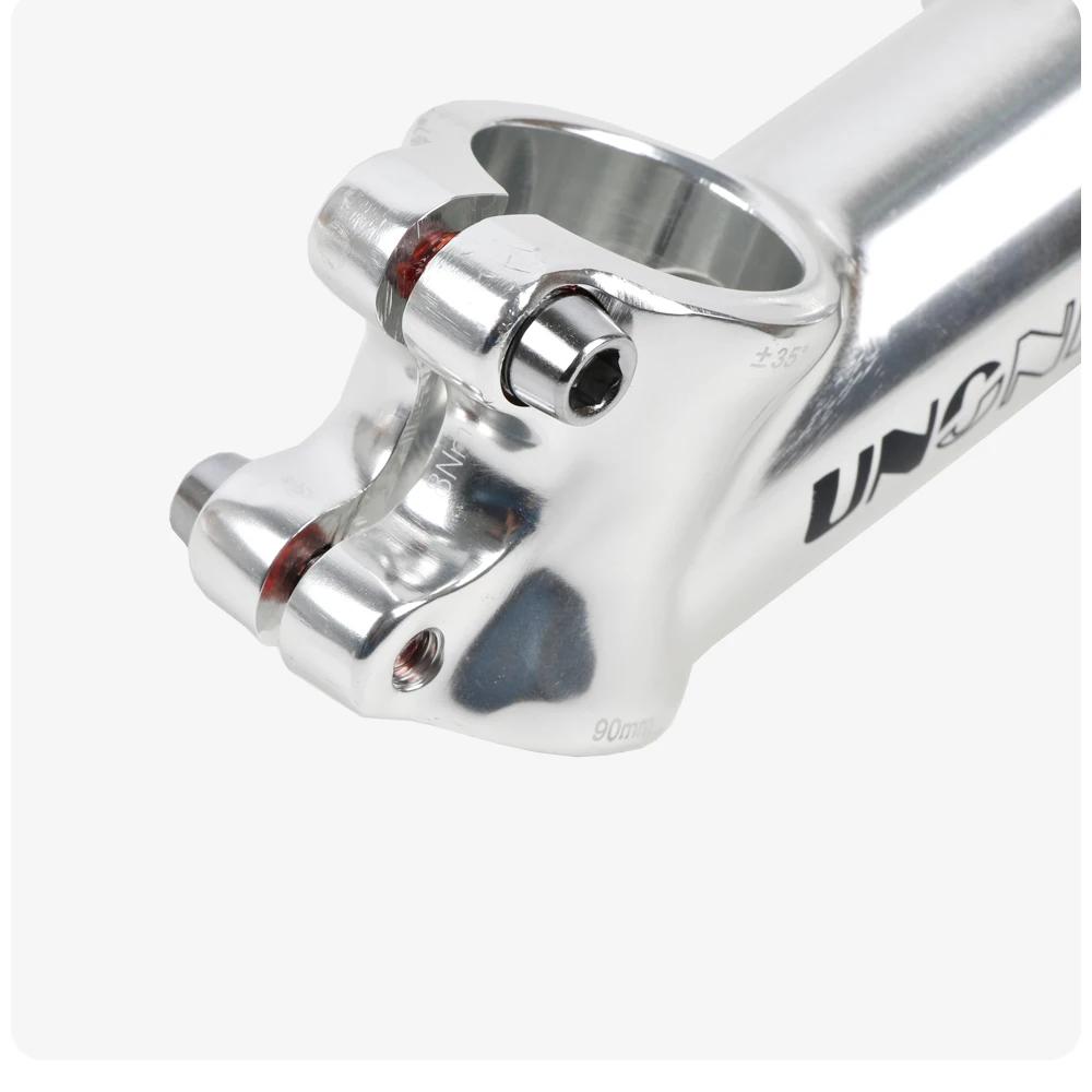 UNO tige de vélo Ultra légère argent 7/17/35 degrés 60 / 70 / 90 / 110 / 120 / 130mm vtt poignée de