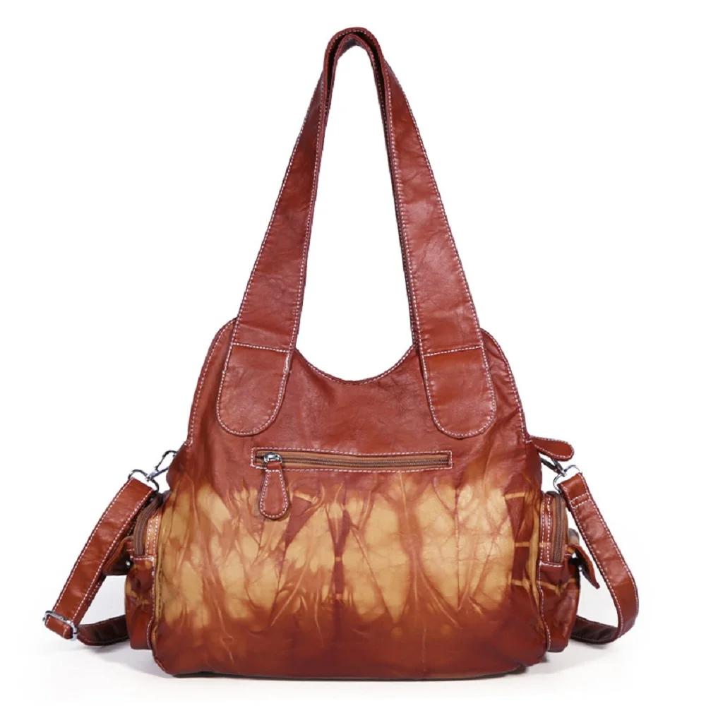 Sac vintage pour femmes, sac à bandoulière en PU violet, sac décontracté à plusieurs poches, sac mes