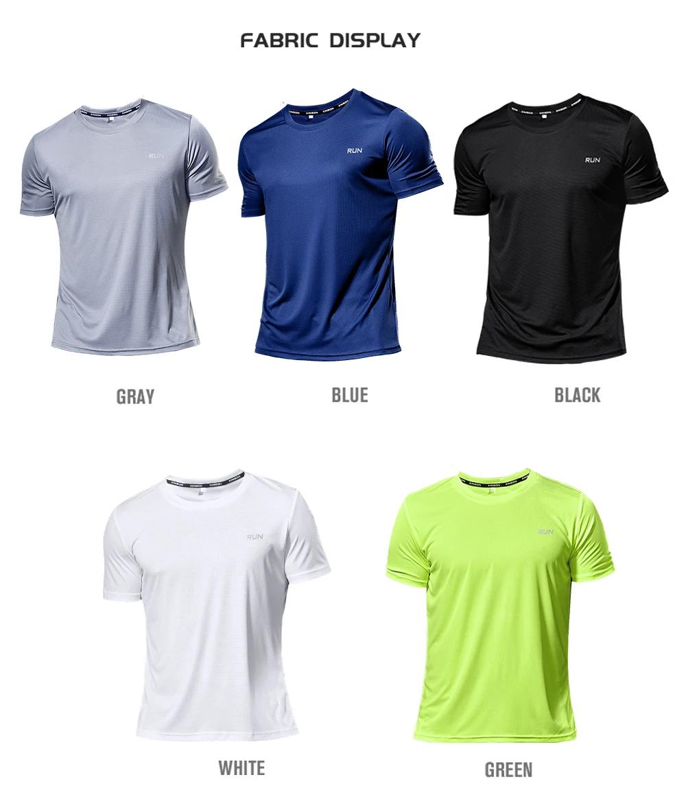 T-Shirt sport multicolore séchage rapide Homme - Maillot gymnastique respirant - Chemise Fitness course été