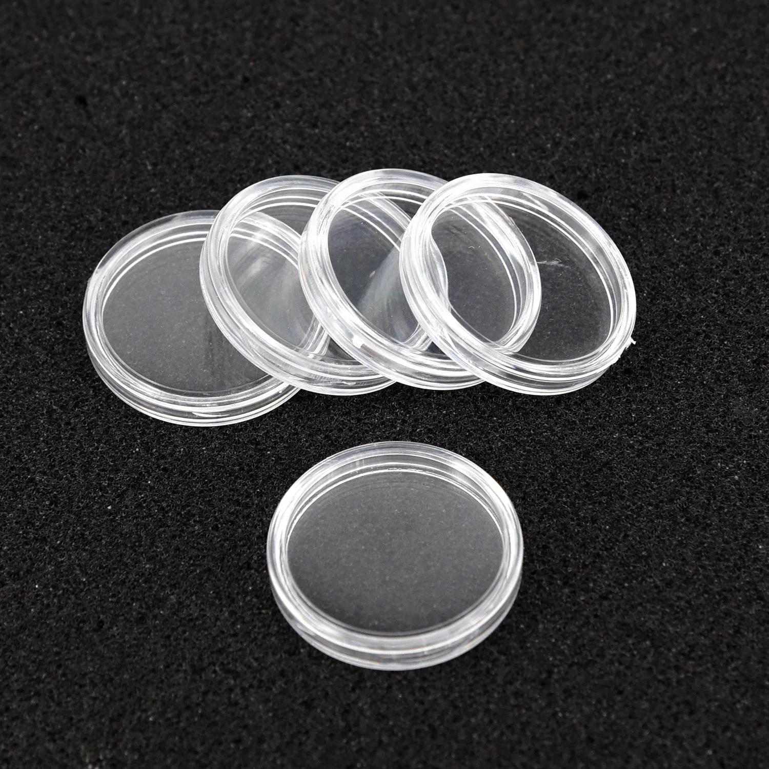 100 pièces 16/18/20/21/23/25/26/28/30mm porte-monnaie rond boîte de protection de capsule pour boîte
