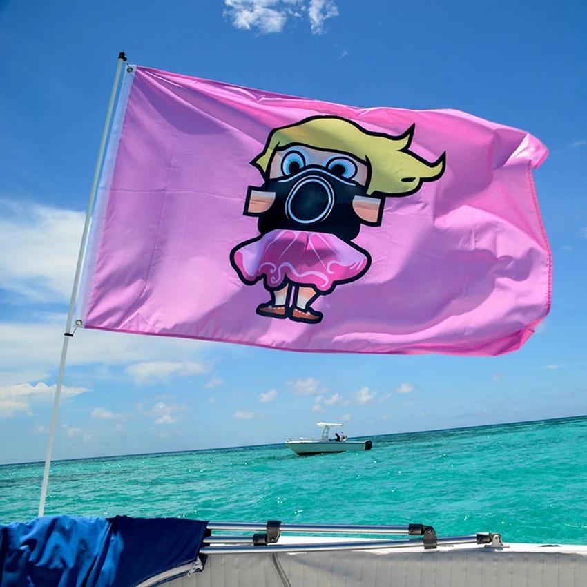 Drapeau personnalisé 90x90cm, grand motif imprimé, vol clairement, publicité extérieure, Promotion c