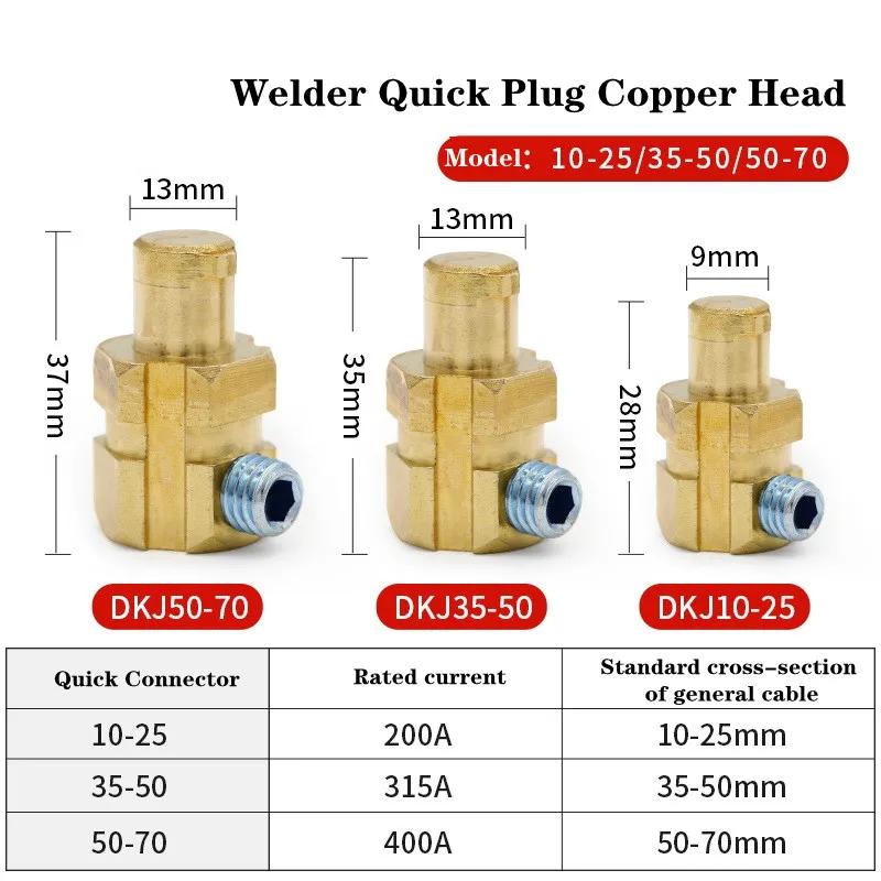 1 jeu de connecteurs de câble pour Machine à souder européenne, raccord rapide DKJ 10-25 35-50 50-70