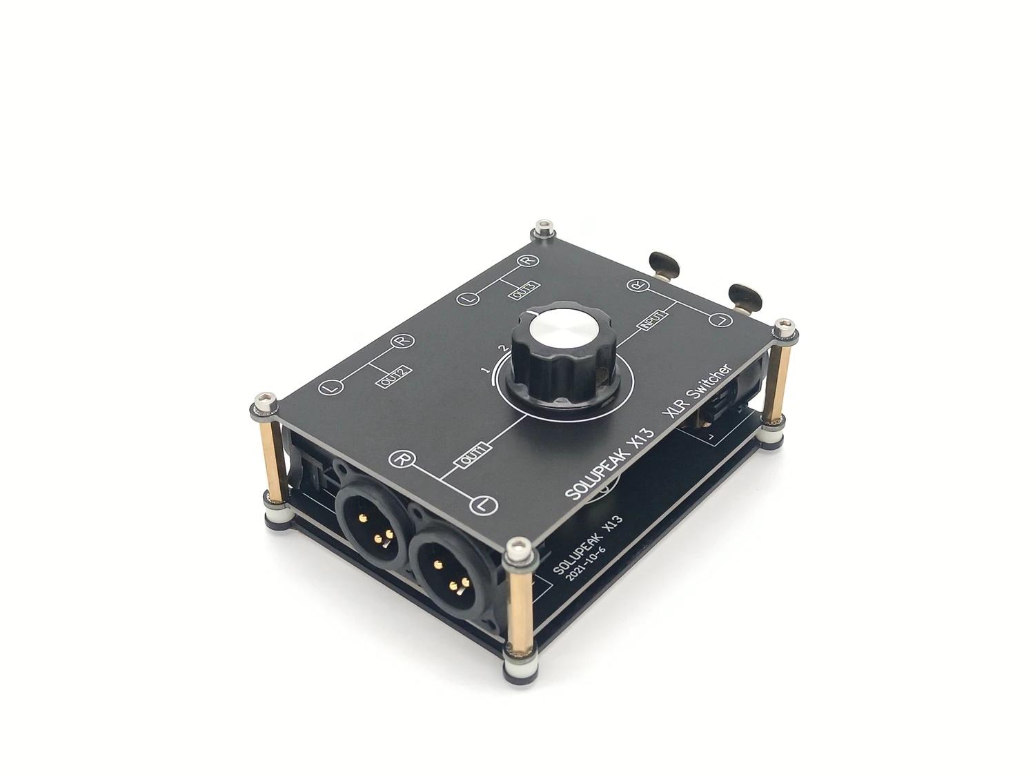 Commutateur Audio stéréo équilibré XLR 1 entrée 3 sorties, sélecteur de Source de Signal Audio XLR r