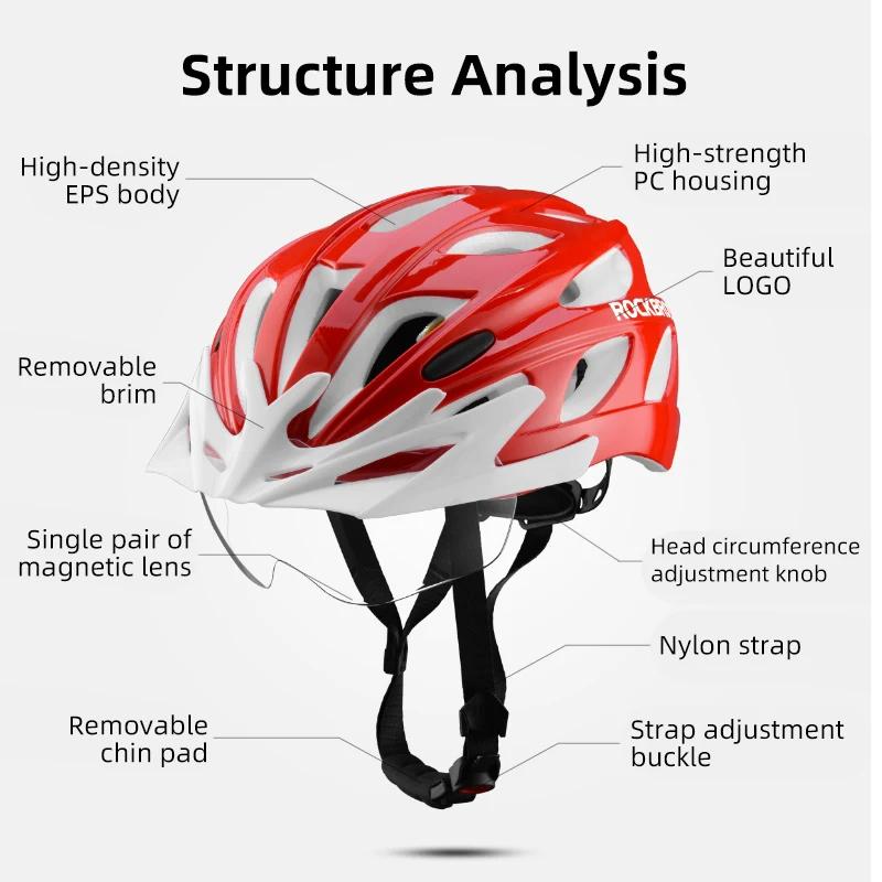 ROCKBROS-casque de vélo EPS ultraléger pour l'extérieur, vtt réglable pour hommes et femmes, accesso