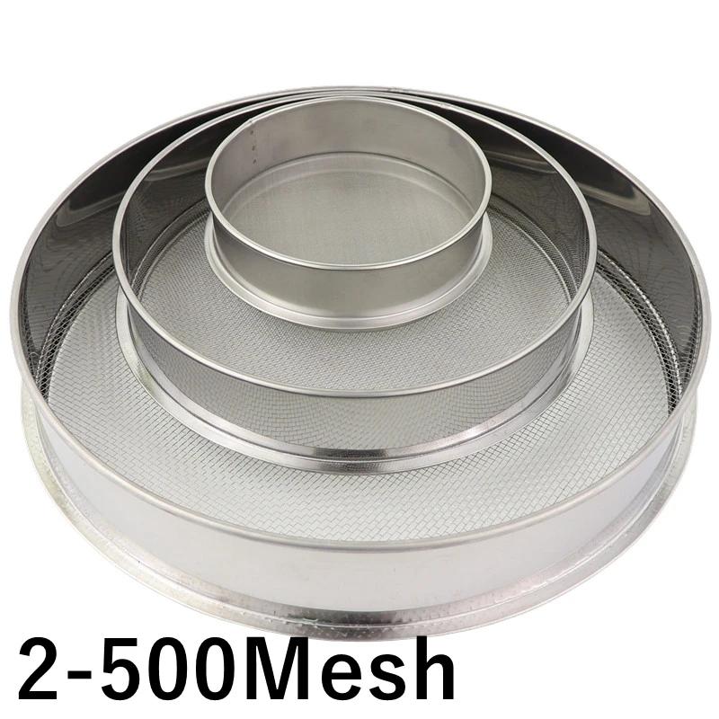 Tamis rond standard en acier inoxydable 500, tamis à ouverture de laboratoire, filtre à poudre de fa