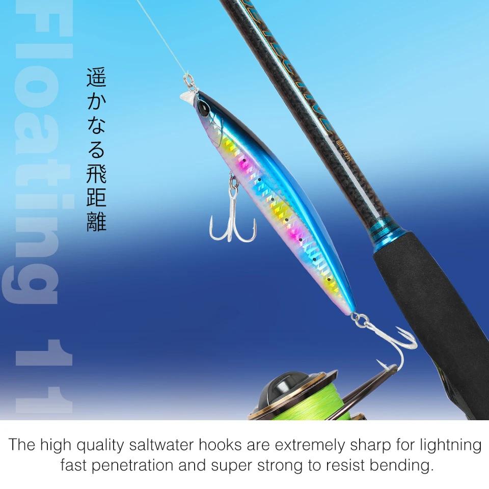 TSURINOYA 118mm 19g 0-30cm leurre de pêche flottant à plage peu profonde DW95 118F bar marin méné pê