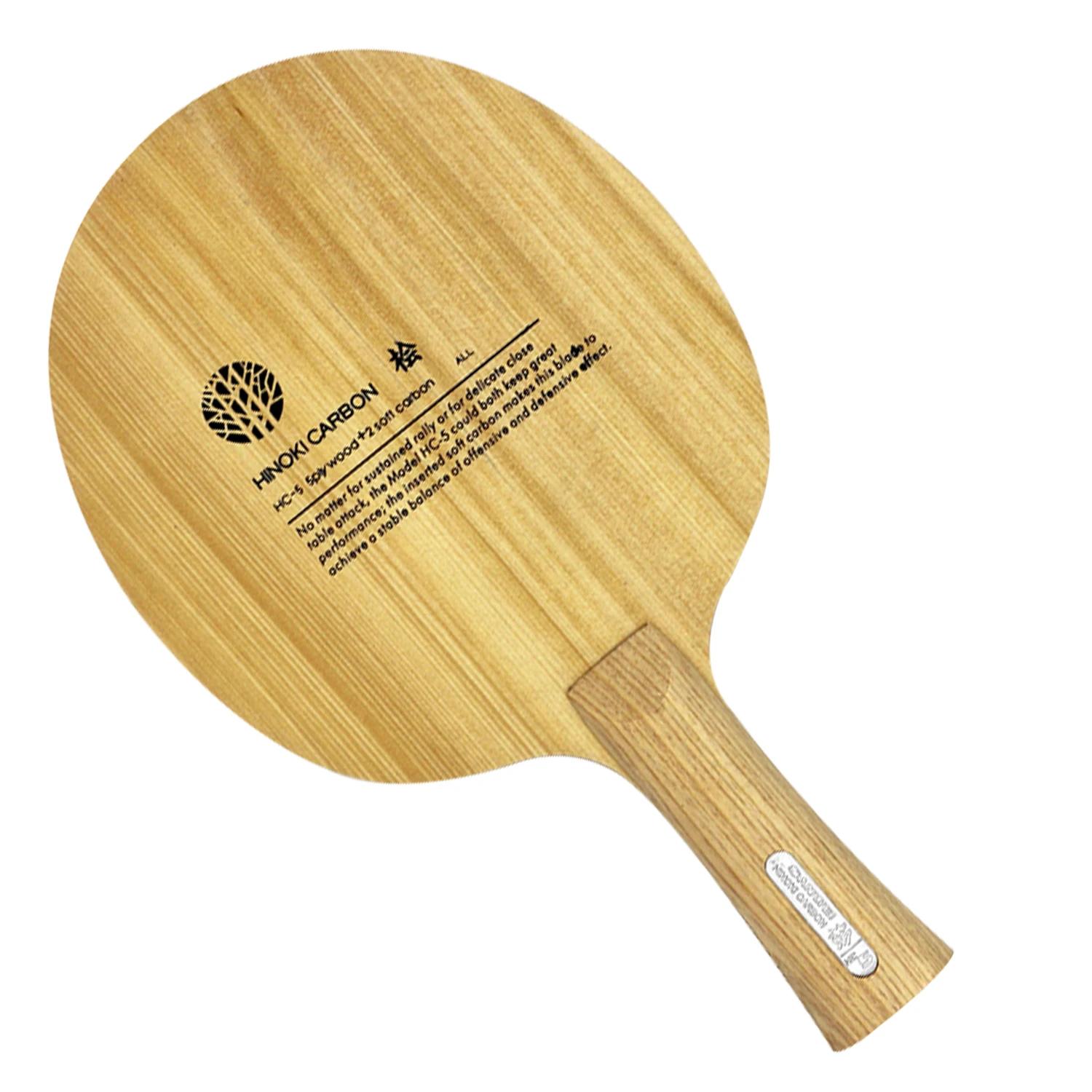 Sanwei HC.5S HC-5S HC 5S HC5S HINOpastel Lame de Tennis de Table en Carbone Souple pour Raquette de