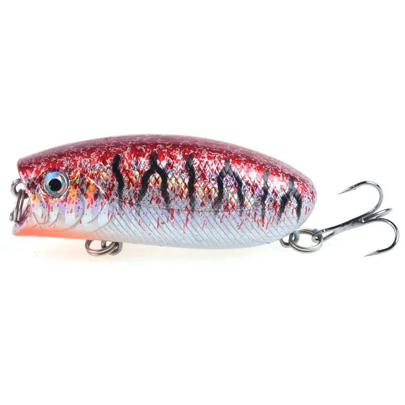 Leurres de pêche Topwater Popper, appâts artificiels durs, matériel de pêche en plastique Minnow, Wo