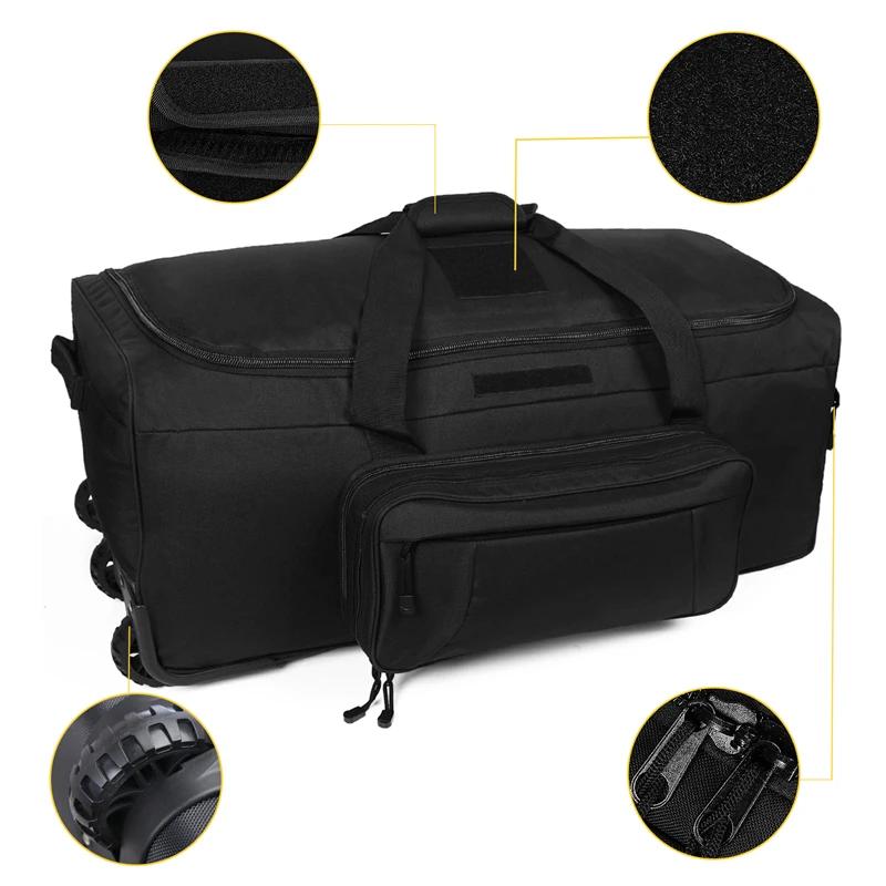 Sac de voyage de camping en plein air de grande capacité, grande mallette à roulettes, sac à main de