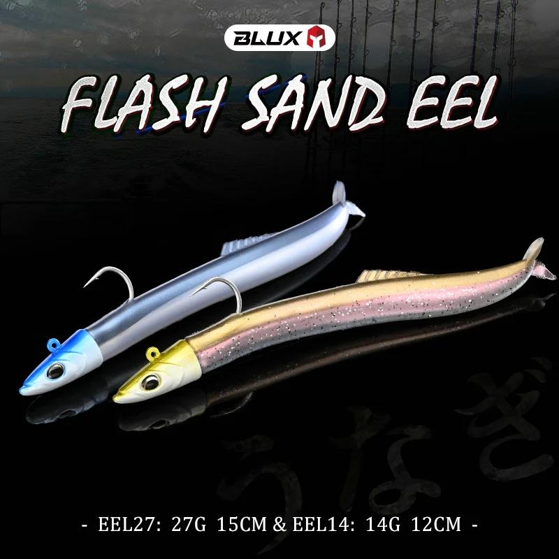 BLUX – leurre de pêche souple en forme d'anguille, appât artificiel de type poisson nageur, queue de