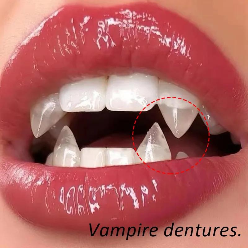 1 paire de dents de Vampire, crocs, accessoires de prothèses dentaires, accessoires de Costume d'hal