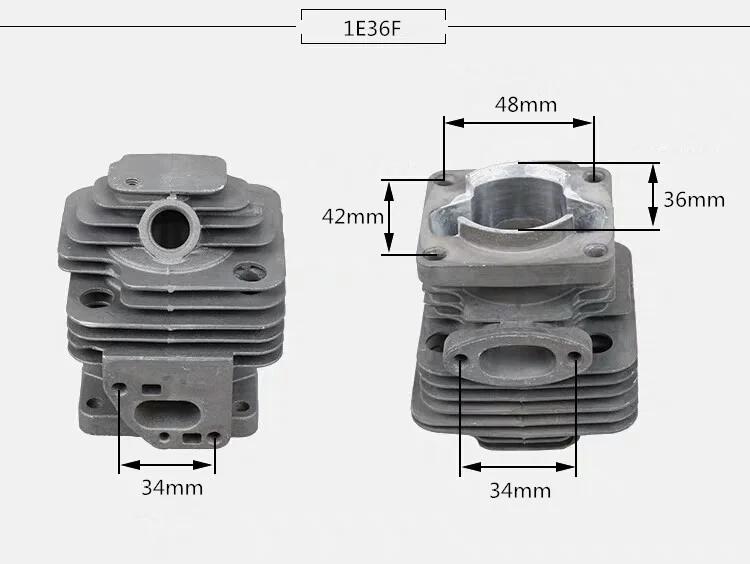 Kit cylindre-Piston 36MM pour débroussailleuse à moteur MITSUBISH TL33 1E36F-2GN Mcculloch B33B 33CC
