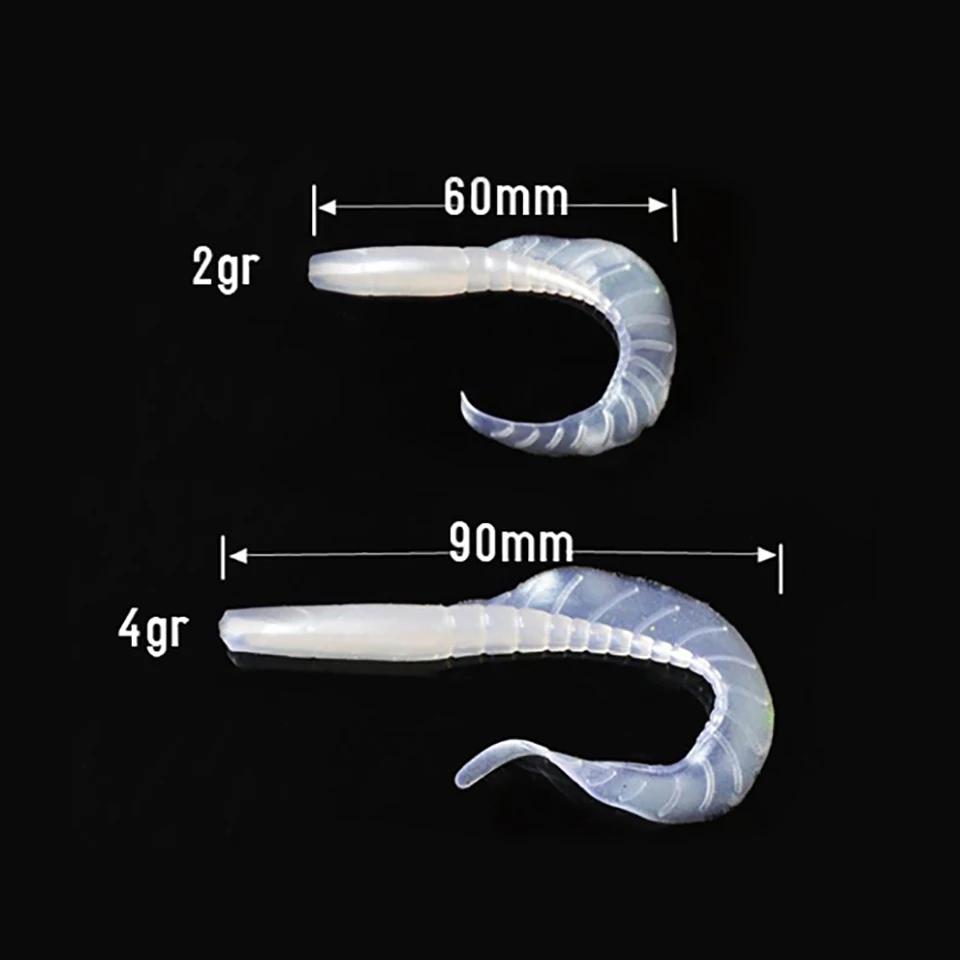 Obk Fish-Leurre wobJeff en silicone souple avec longue queue, appât Élréaliste idéal pour la pêche a