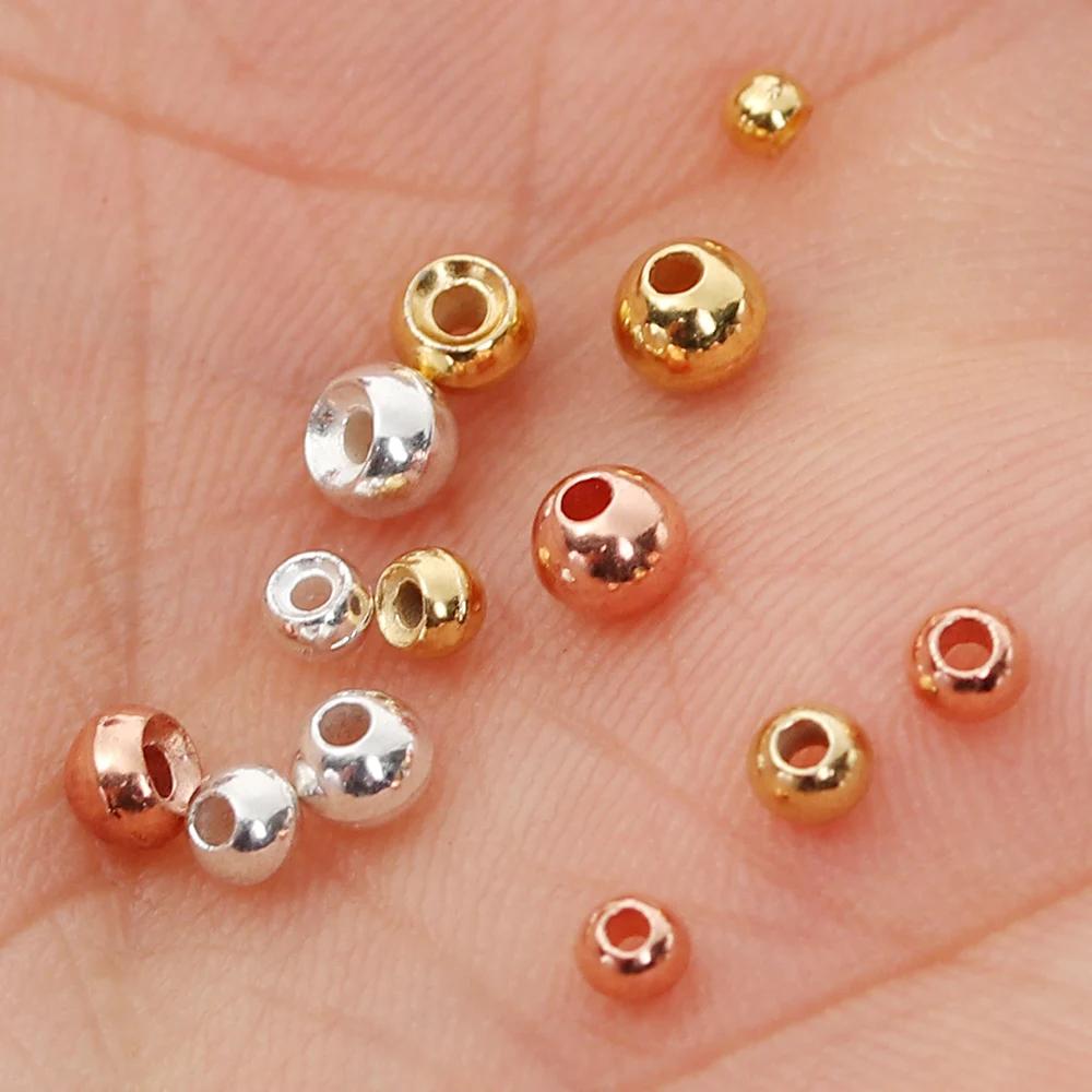 Perles fendues en tungstène pour la pêche, 25 pièces de 2/2, 5/2, 8/3, 5mm, or, argent, cuivre, maté