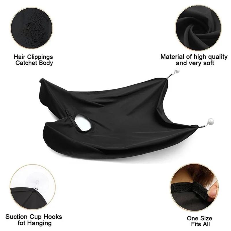Tablier de rasage pour homme, receveur de barbe, Cape de soins, bavoir pour le visage, cheveux rasés