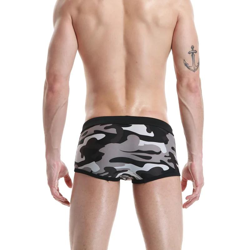 Maillot de bain homme camouflage push-up - Taille basse sexy pour sport plage et natation