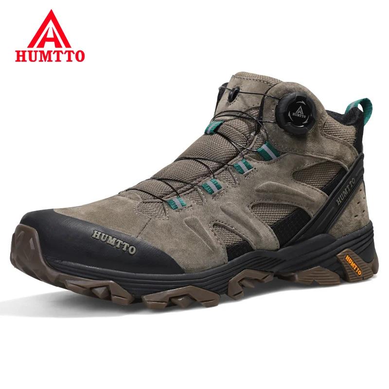 HUMTTO chaussures de randonnée imperméables bottes de Trekking en cuir baskets d'extérieur pour homm